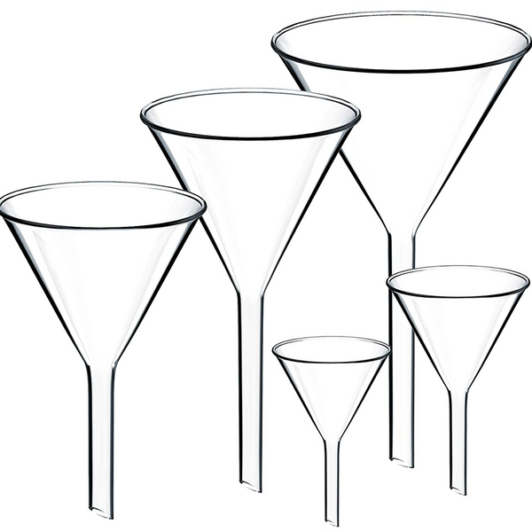 Science Set of 5 Glass Funnels