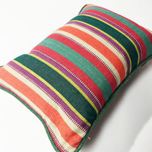 Multi Stripe Calico Pillow