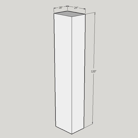 Column milk plexi 120 x 24 x 18