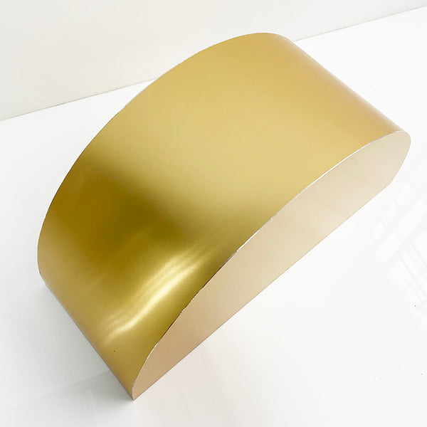 gold satin semi circle 27 x 13 x 10