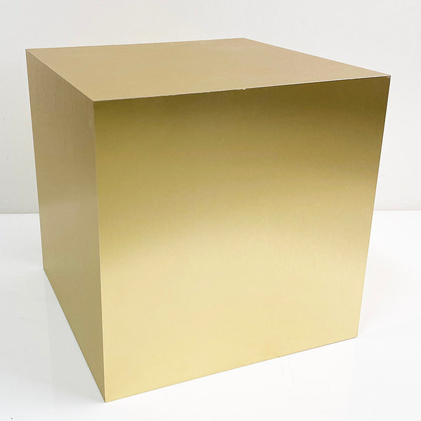 gold brushed cube 20 x 20 x 20