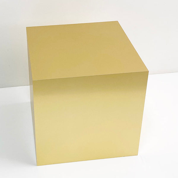gold brushed cube 20 x 20 x 20