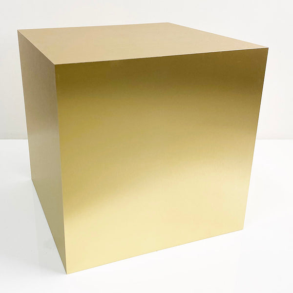 gold brushed cube 24 x 24 x 24