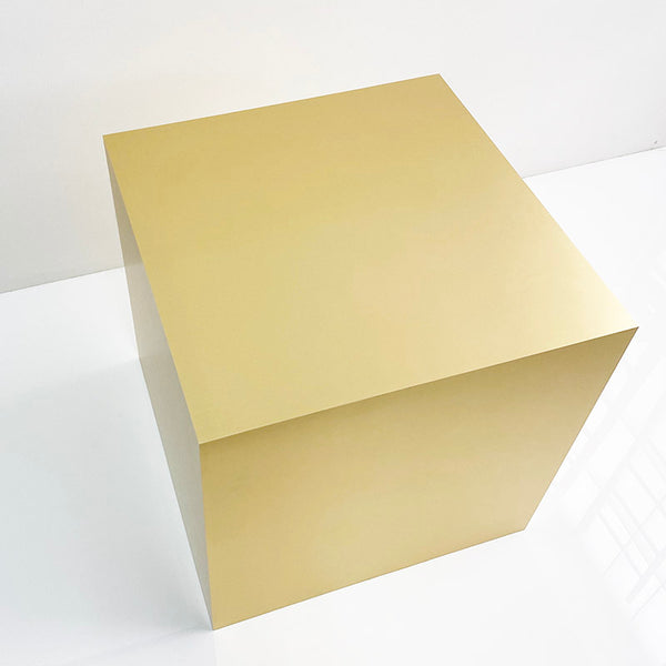 gold brushed cube 24 x 24 x 24