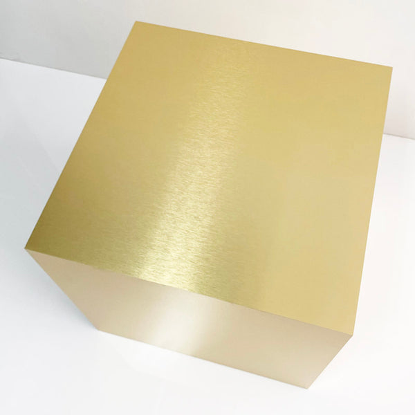 gold brushed cube 24 x 24 x 24