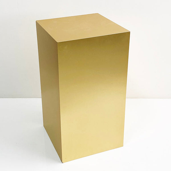 gold satin pedestal 30 x 16 x 16