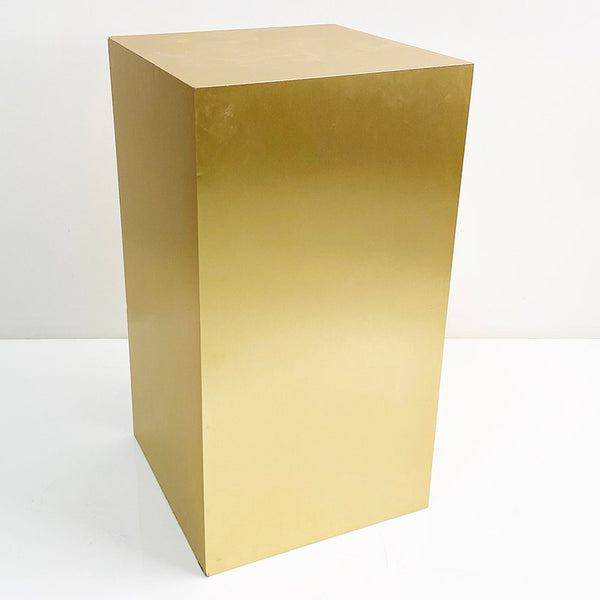 gold satin pedestal 30 x 16 x 16