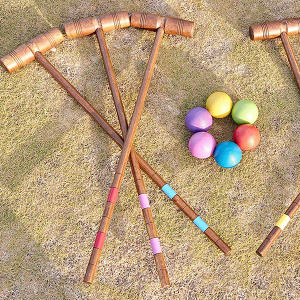 Croquet Set Dark Wood