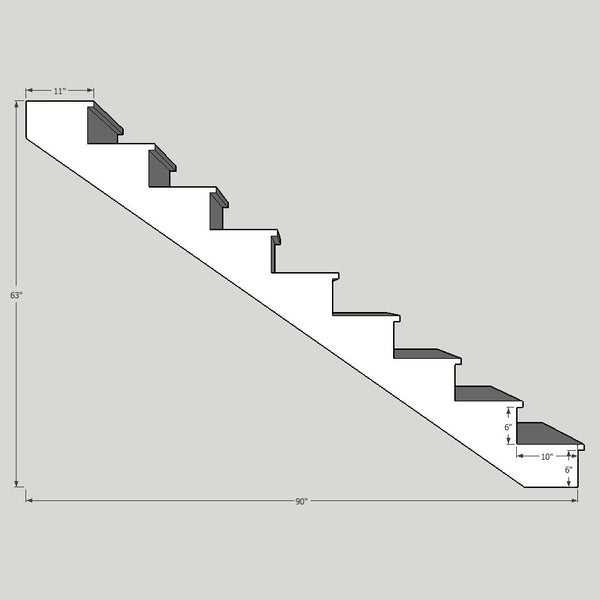 Stairs - 9 tread 63H x 31W