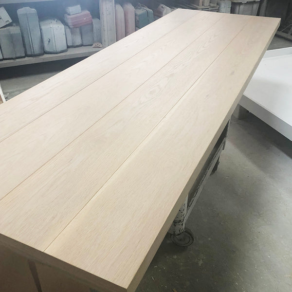 Limed oak table top