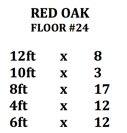 Floor 24 Red Oak - Teak Oil