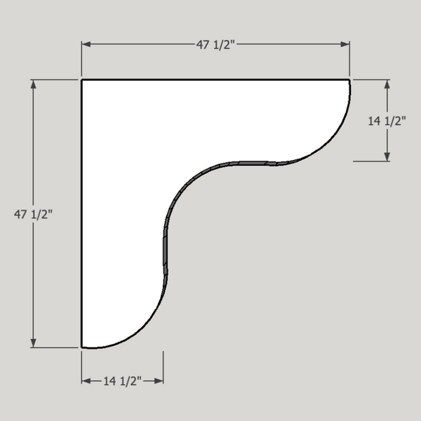Curve shape 47 X 47