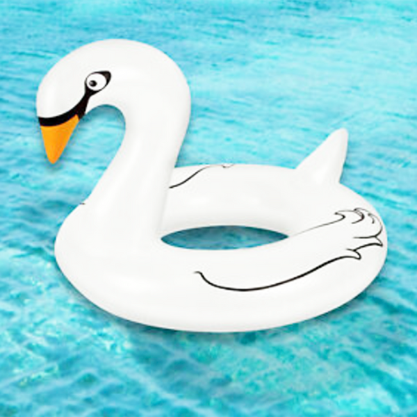 Inflatable White Swan