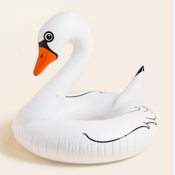 Inflatable White Swan