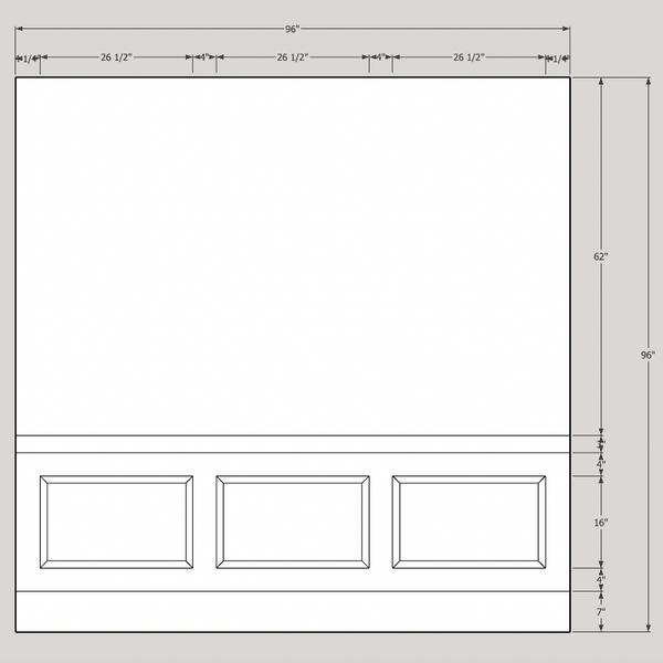 Panel molded Wall 8 x 8