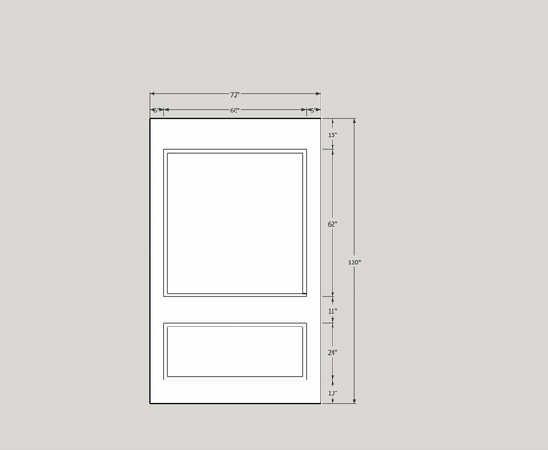 Molded Wall 10 x 6 white