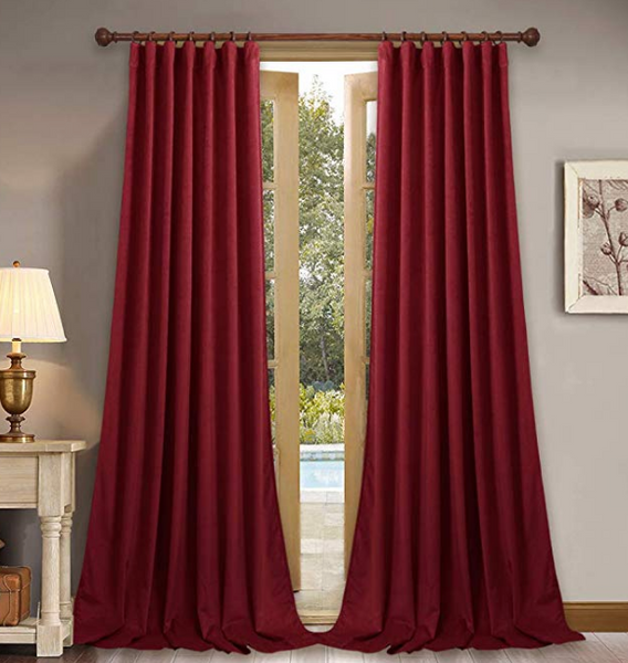 Velvet Curtain Red 52 x 120